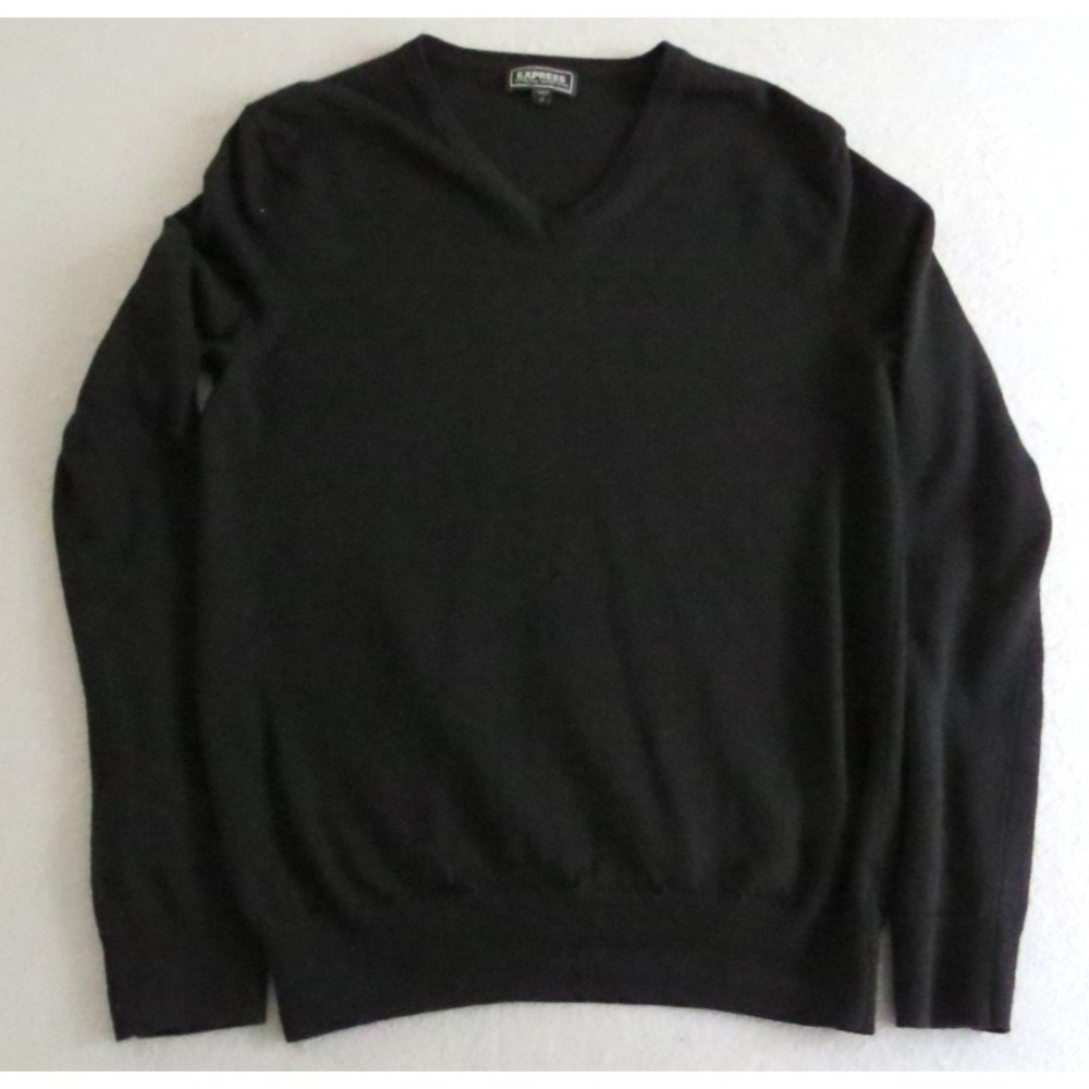 Banana‎ Republic 100% Extra Finer Merino Wool Minimalist Knit Sweater Men's Med